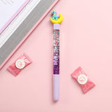 1pc Cute Fairy Pen Creative Quicksand Sequins Unicorn Flamingos Pig Moon Cat Claw Dinosaur Gel Pen Novelty Stationery Supply