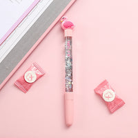 1pc Cute Fairy Pen Creative Quicksand Sequins Unicorn Flamingos Pig Moon Cat Claw Dinosaur Gel Pen Novelty Stationery Supply