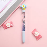 1pc Cute Fairy Pen Creative Quicksand Sequins Unicorn Flamingos Pig Moon Cat Claw Dinosaur Gel Pen Novelty Stationery Supply