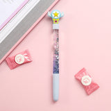 1pc Cute Fairy Pen Creative Quicksand Sequins Unicorn Flamingos Pig Moon Cat Claw Dinosaur Gel Pen Novelty Stationery Supply