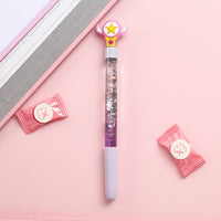 1pc Cute Fairy Pen Creative Quicksand Sequins Unicorn Flamingos Pig Moon Cat Claw Dinosaur Gel Pen Novelty Stationery Supply