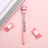 1pc Cute Fairy Pen Creative Quicksand Sequins Unicorn Flamingos Pig Moon Cat Claw Dinosaur Gel Pen Novelty Stationery Supply