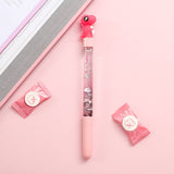 1pc Cute Fairy Pen Creative Quicksand Sequins Unicorn Flamingos Pig Moon Cat Claw Dinosaur Gel Pen Novelty Stationery Supply