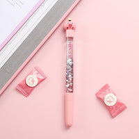 1pc Cute Fairy Pen Creative Quicksand Sequins Unicorn Flamingos Pig Moon Cat Claw Dinosaur Gel Pen Novelty Stationery Supply